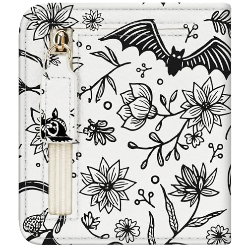Image of Gostwo Small Wallet for Women, Slim Bifold Credit Card Holder, Compact RFID Blocking Cash Wallet, Billfolds Thin Leather Zipper Pocket, Mini Wallet Gift for Ladies Teen Girls Travel with ID Window