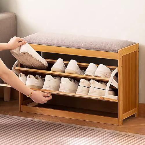 Meuble d'entrée pour ranger les chaussures et s'asseoir confortablement