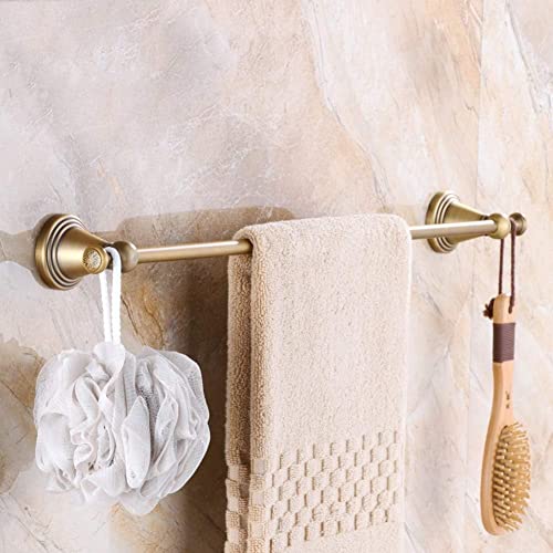 Porte-serviettes mural cuivre brossé 80cm accessoire salle de bains