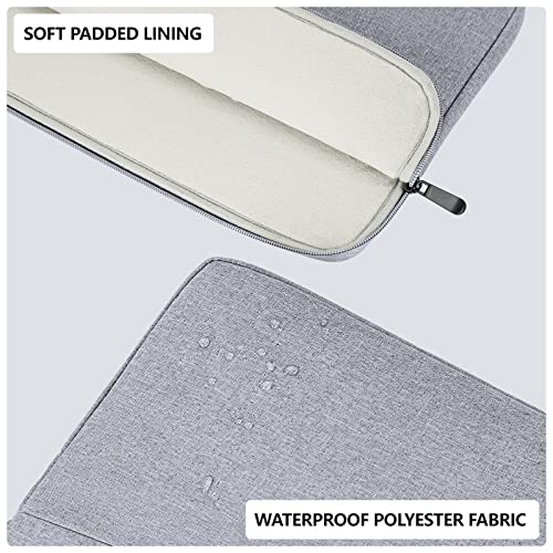 15.6 Inch Laptop Sleeve Bag for 15.6 Inch Chromebook Laptop Computer Notebook, Protective Polyester Laptop Shoulder Case Cover Carrying Bag with Handle, Gray4