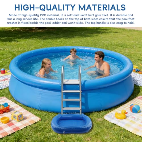 Spa de pies inflable PVC con bomba manual portátil miniatura 4