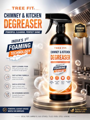 Image of Chimney & Kitchen Degreaser Spray | India's 1st Foaming Technology | Heavy Duty Grease & Oil Remover | Multi Purpose Cleaner for Chimney, Stove, Gas Hob, Oven & Kitchen Surfaces