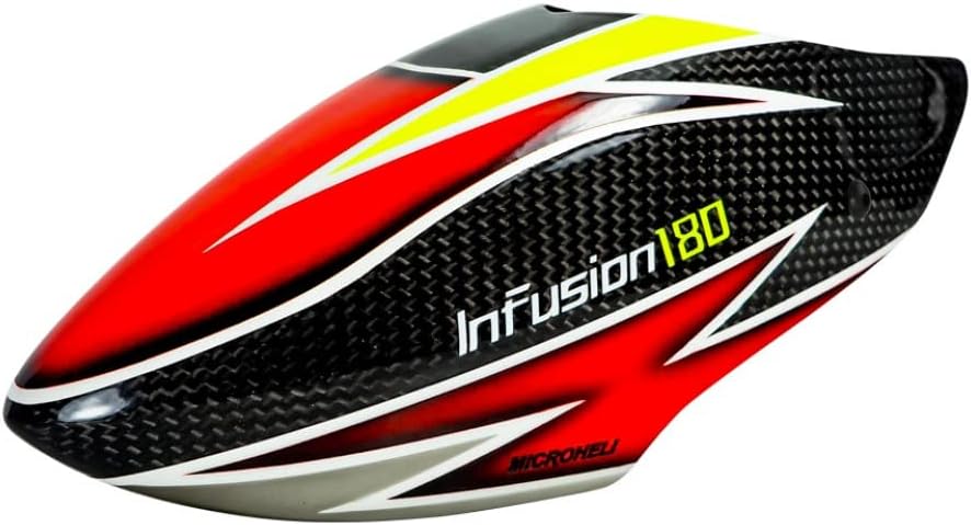 Microheli Airbrush Carbon Fiber Red Devil Canopy - Blade Infusion 180