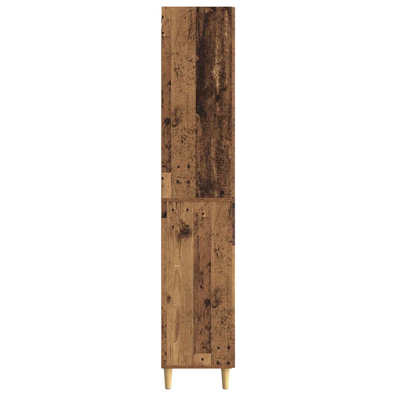 2-częściowy zestaw szaf 33 x 34,5 x 90 cm, materiał drewnopochodny do salonu, ogrodu lub na balkon, z dużą ilością miejsca do przechowywania, montaż ścienny, nowoczesne wzornictwo, odporna na