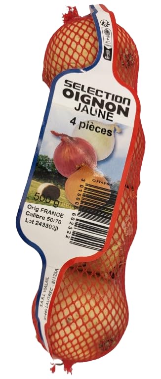 Oignon jaune filet de 500 g - calibre 50/70 - Origine France