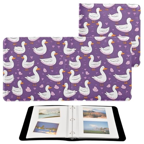 Álbum de Fotos Adhesivo Auto Scrapbook Cuaderno 3 Anillos Piel PU Púrpura 40 Páginas 11.8 x 11.2 pulgadas miniatura 2