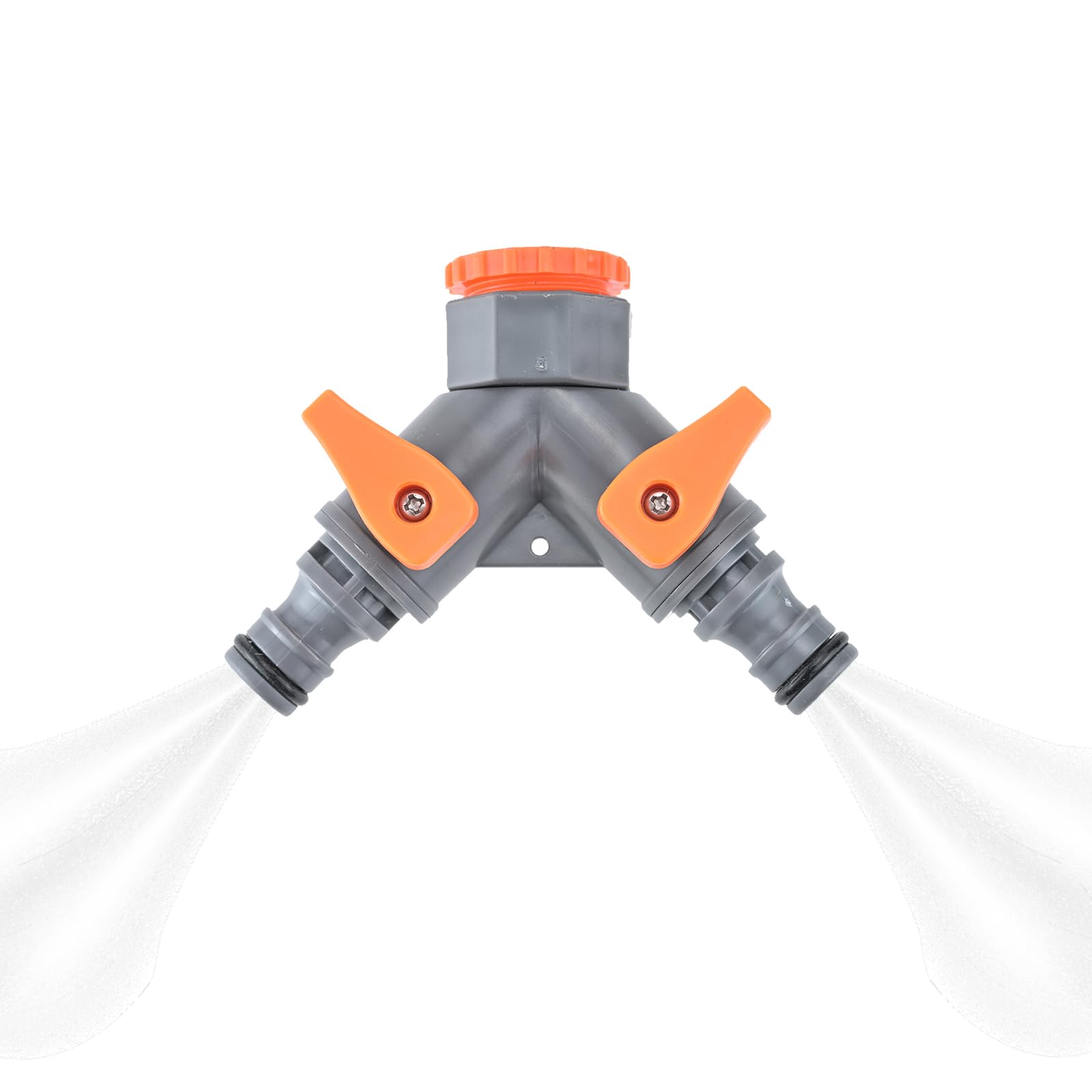 Garden Hose Splitter 2 Way,Garden Tap Splitter, Double Tap Connector,1/2 Inch to 3/4 Inch Y Valve Double Hose Connectors for Outdoor Tap and Garden Hoses with Independent Flow Valve for Each Outlet