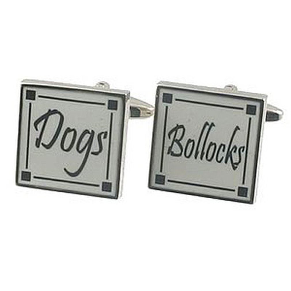Cuff links Funny Cufflinks~Dogs Bollocks Cufflinks Select Gift Pouch