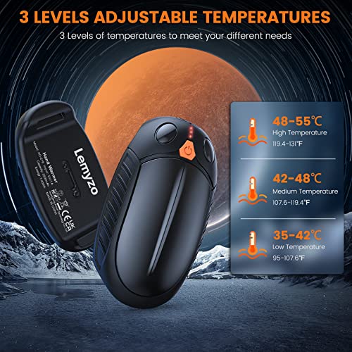 Hand-Warmers-Rechargeable-2-Pack-Portable-Electric-Handwarmers-12Hrs-Long-Lasting-Warm-Reusable-Pocket-Warmers-for-Outdoor-Golf-Hunting-Skiing-Camping-Great-Gifts-for-Women-Men-Kids