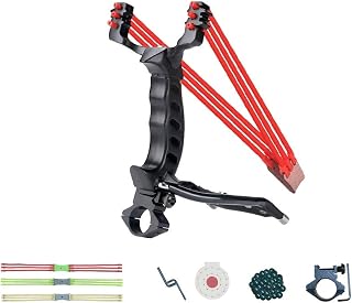 MILSUE Professional Slingshot, Outdoor Slingshots for Hunting, Slingshots for Adults, Super Power Catapult Slingshot with 1 Target, 50 Pcs Slingshot Ammo and 3 Slingshot Bands Replacement