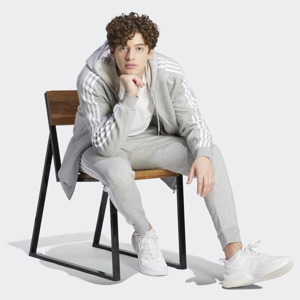 adidas Odzież wierzchnia Mężczyźni Essentials 3-stripes Fleece Full-zip Hoodie