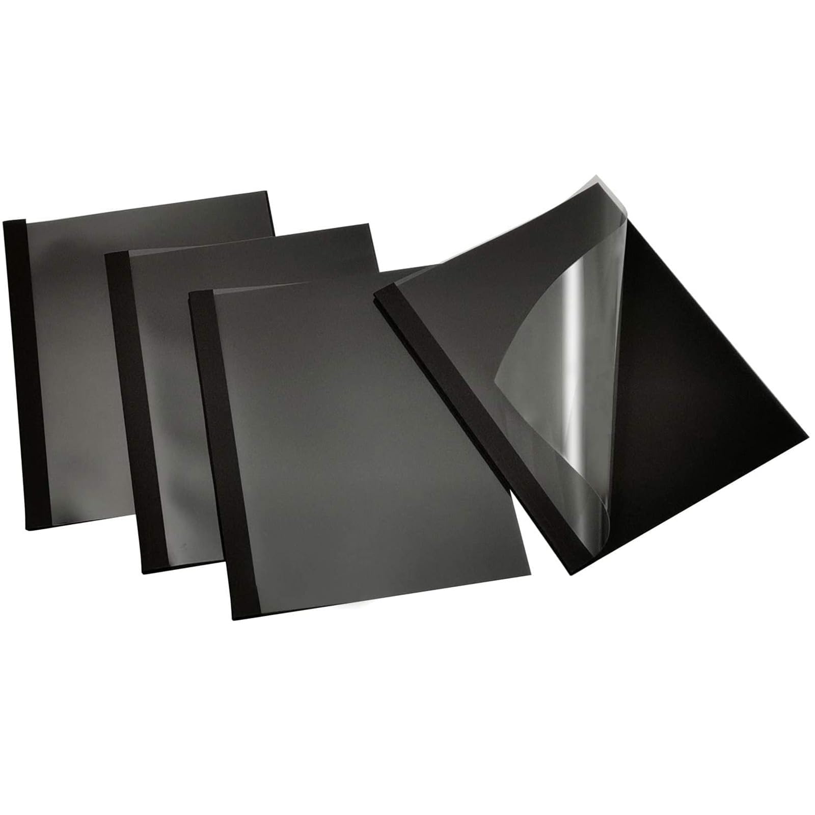 RAYSOONER Thermal Binding Covers, 170 Sheets, Black, Pack of 25