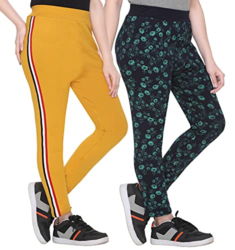 Image of SHAUN Women Free Size Plus Size(Waist Size 36-46 inch) 3XL to 7XL Stretchable Jegging(Length 37-39 inch Pack of 4)