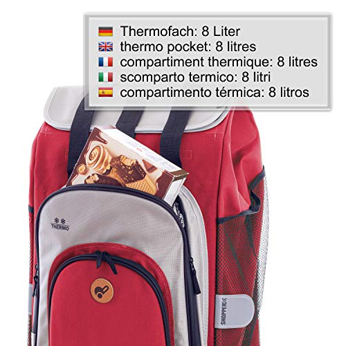 Andersen Shopper Royal Alu klappbar mit Kugellagerrad Ø 29cm und 62 Liter Tasche Hydro 2.0 mit Kühlfach rot – Bild 4