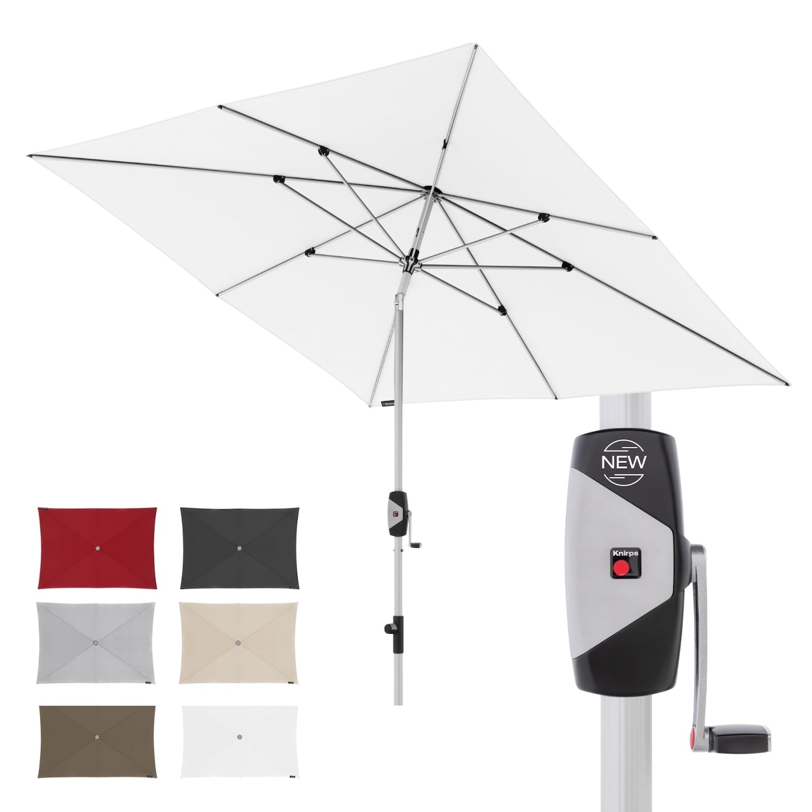 Knirps Automatic Sonnenschirm 260x165cm I innovativer UV-Schutz mit automatischem Öffnen & Schließen I stabiler Gartenschirm I Terrassenschirm kompakt I große Schirmfläche