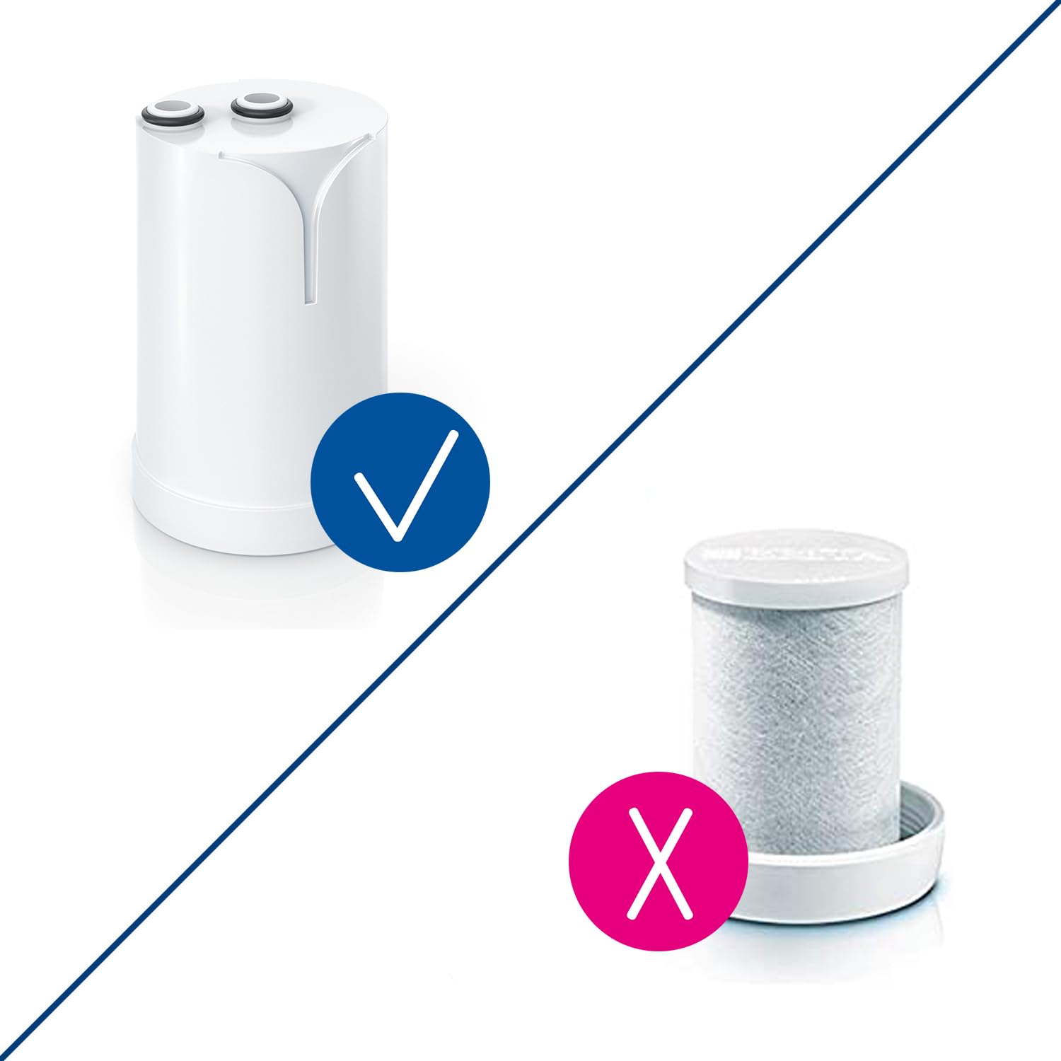 BRITA ON TAP V incl. 1 x filtro acqua rubinetto V (4 mesi) - riduce cloro, PFAS, piccole particelle e metalli - indicatore durata filtro manuale