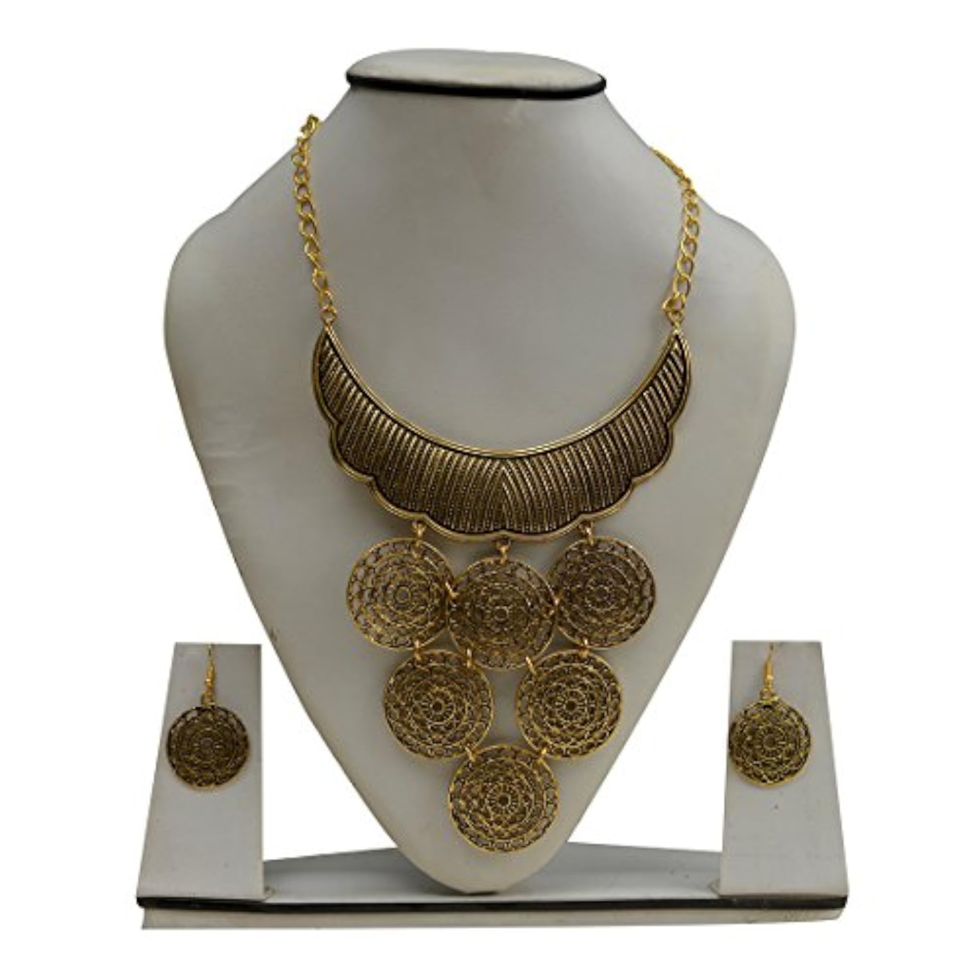 Oxidised Tribal Pendant Necklace