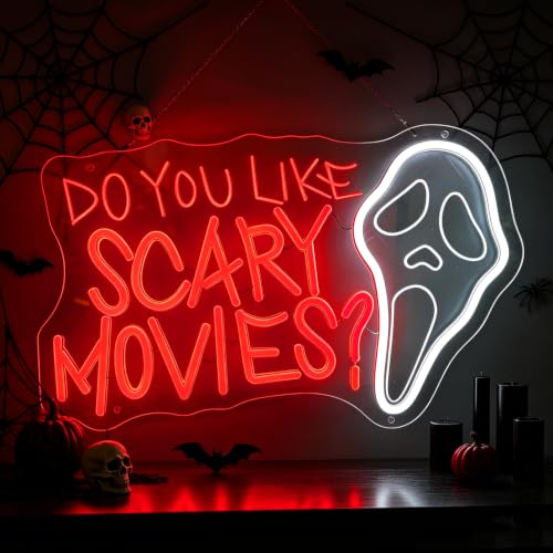 Image of Do You Like Scary Movies Neon Sign Halloween Led Sign
