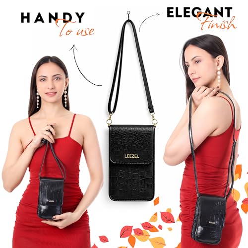 Image of LEEZEL Women's Girls Wallet Sling Bag for Mobile Cell Phone Holder