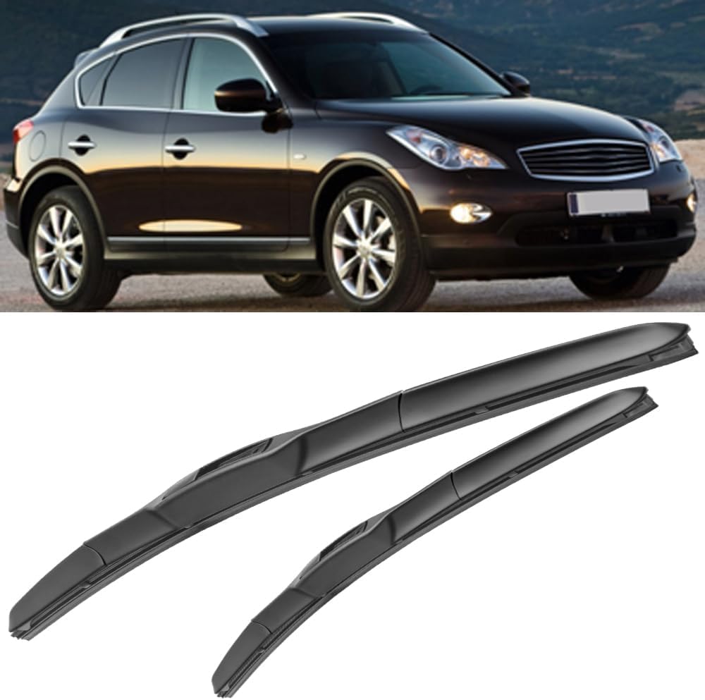 RESKIU Car Front Windshield Wiper Blade Set Replacement for Infiniti EX37 2013, All Season Windscreen Wipers Quiet Easy Installation