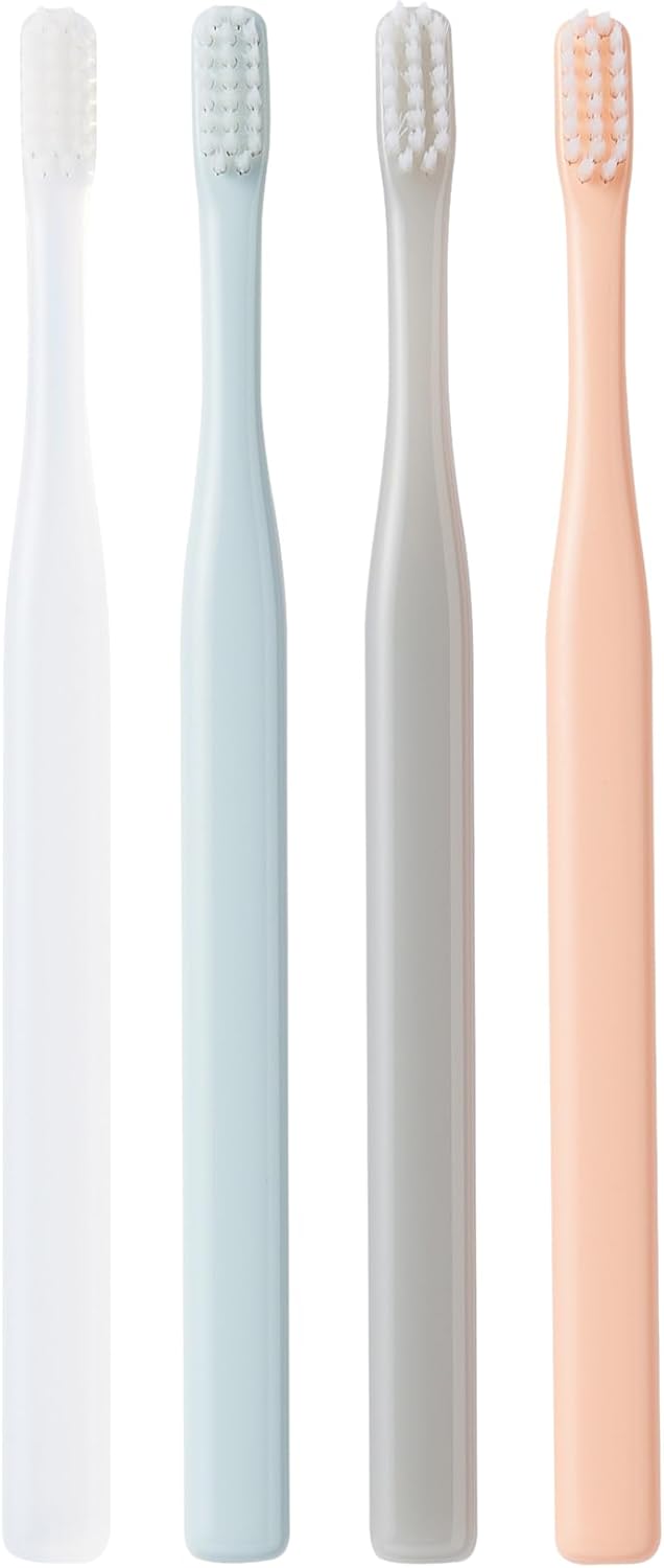 MUJI Polypropylene Toothbrush Set of 4 Colors, Total Length 172mm