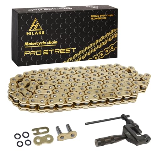 520 Motorcycle Chain 112 Links O-Ring with Connecting Master Link...