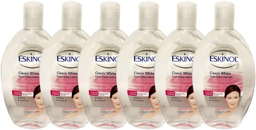 Eskinol Facial Cleanser 225 Ml - 7.6 Oz (Pack of 6) (Classic White)