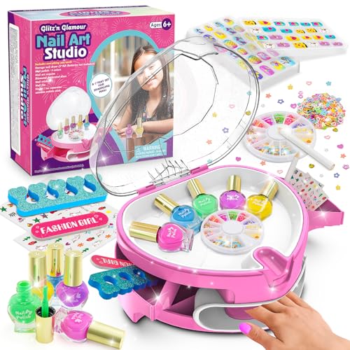 Ylovetoys Kids Nail Polish Set for Girls, Nail Art Kit