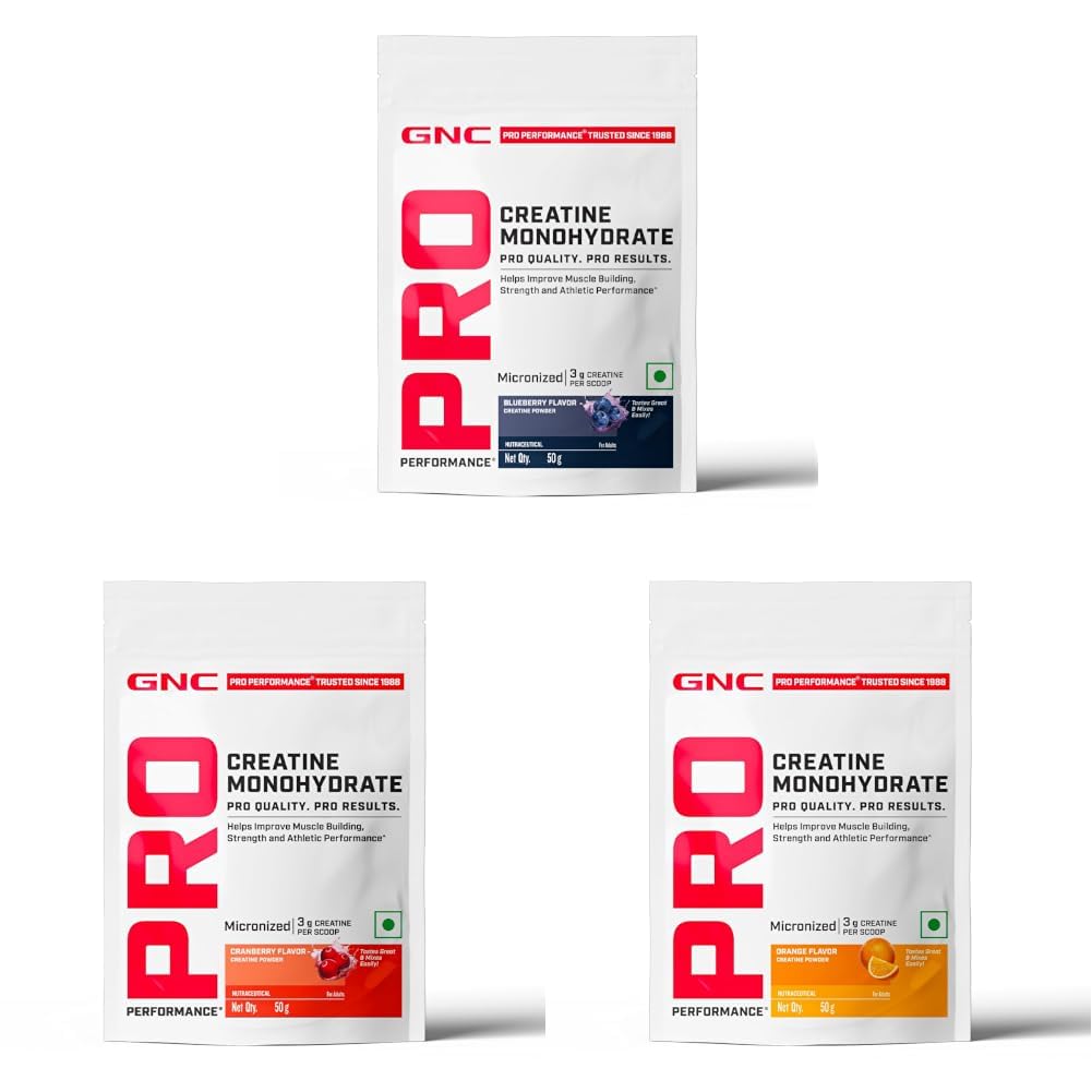 GNC Creatine Power Strength Stack | Blueberry + Cranberry + Orange Creatine Trial Combo | Strength, Hydration & Workout Performance Pack-image-45