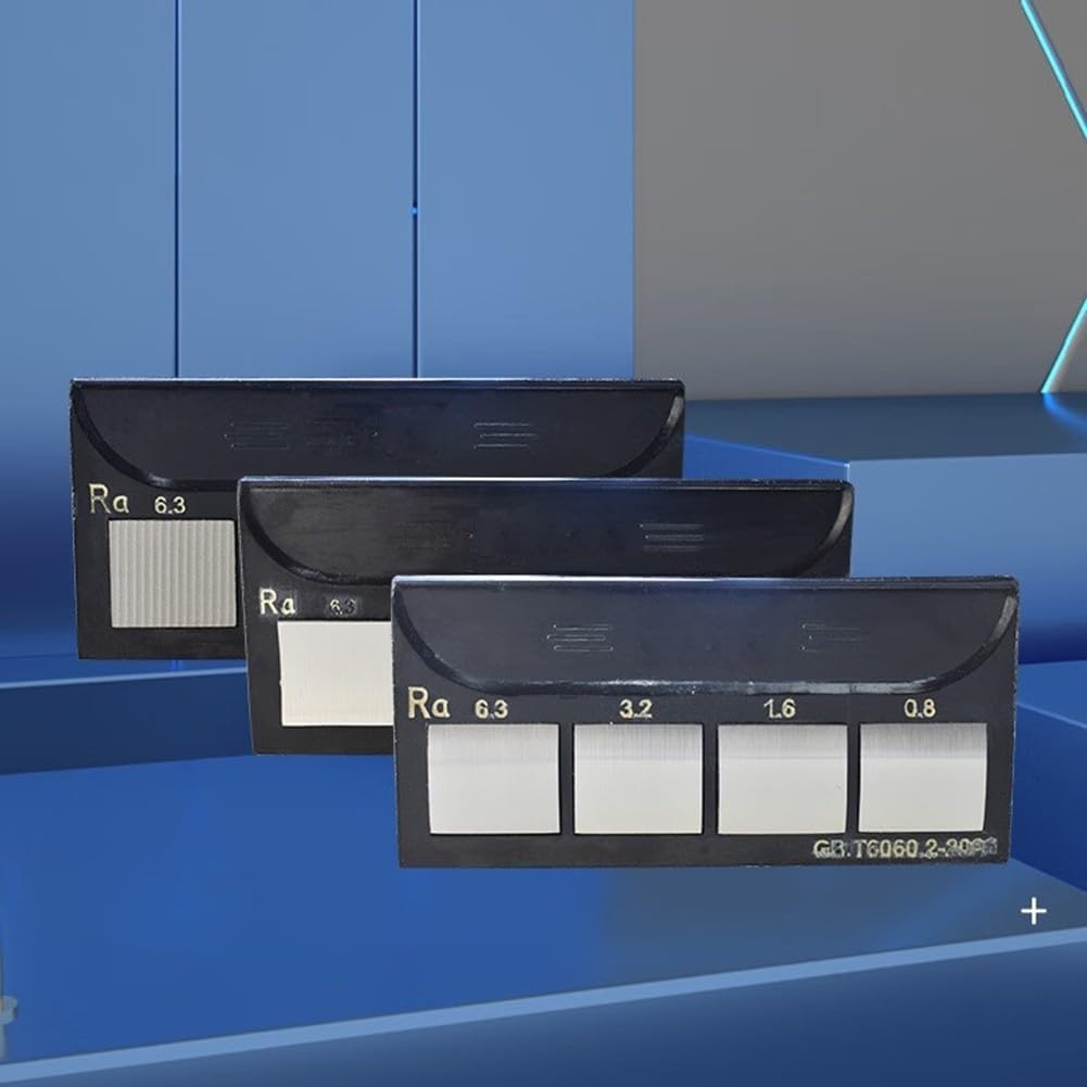 Multi Texture Roughness Comparator with 4 Samples for Professional Control in Manufacturing (Lathe)