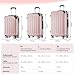 BEIBYE Handgepäck Koffer M 55 cm – Kabinenkoffer aus ABS, leicht, 360° Doppelrollen, Reisekoffer für Kurzreisen,Rosa Gold