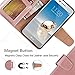 Arae LG Aristo Case, LG Phoenix 3 Case, LG K8 2017 Case, LG Fortune Case, LG Risio 2 Case, LG Rebel 2 LTE Case, Wallet Case with Kickstand and Flip Cover - Rosegold