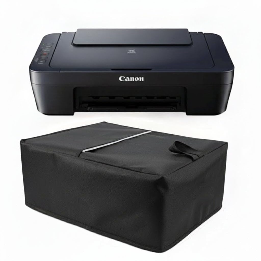 Printer Cover for Canon Pixma E470 / E477 / MG2577S / MG3077S / MG3070S. Reinforced Nylon Waterproof Dustproof Printer Cover, Durable Protective Cover for Canon Inkjet Printers (BLACK, GENERAL)-image-35