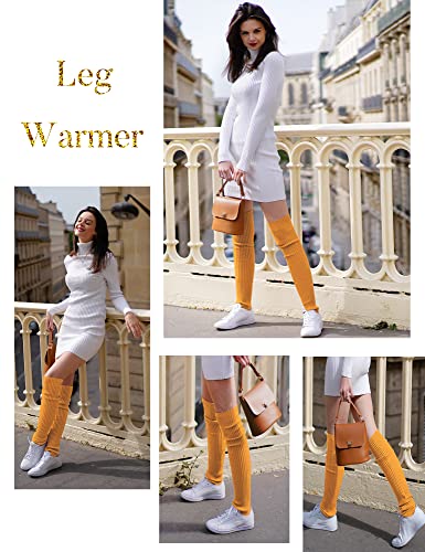 Image of v28 Women's Neon Knit Leg Warmer for 80s Party Dance Sports Yoga