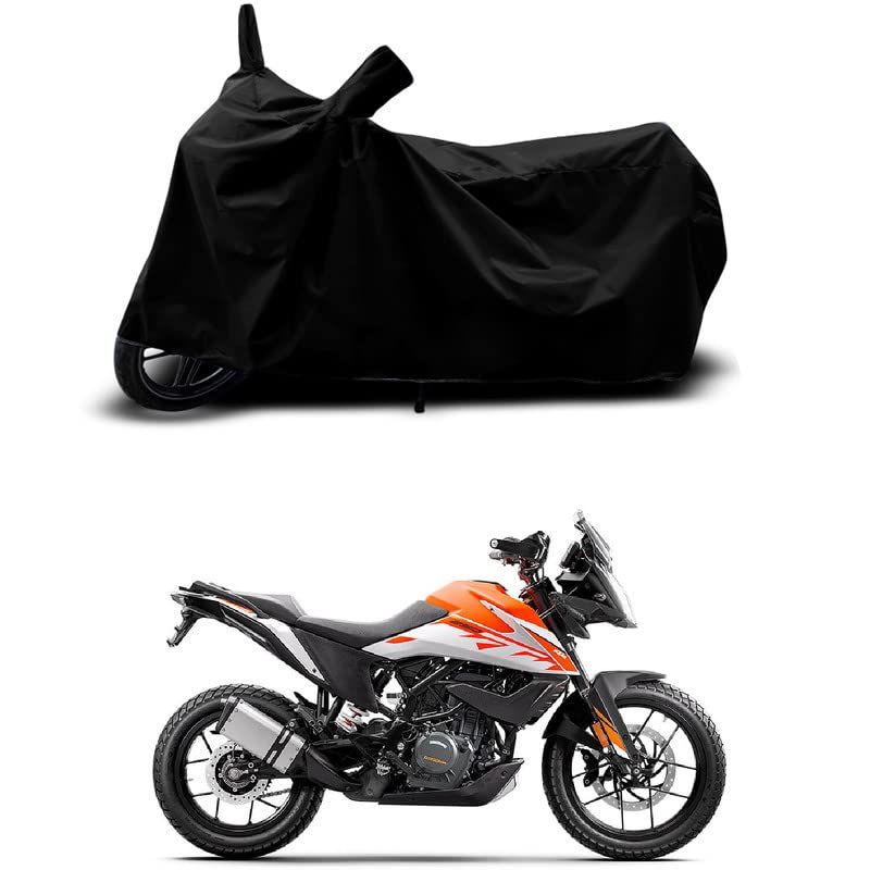 Image of 100% Scratchproof /UV-Rays /Heat Protection /Birds Dropping /Water Resistant /Dust Proof /Waterproof /Full Bike Scooty Two Wheeler Body Cover Compatible for 250 Adventure All Varients[Black]