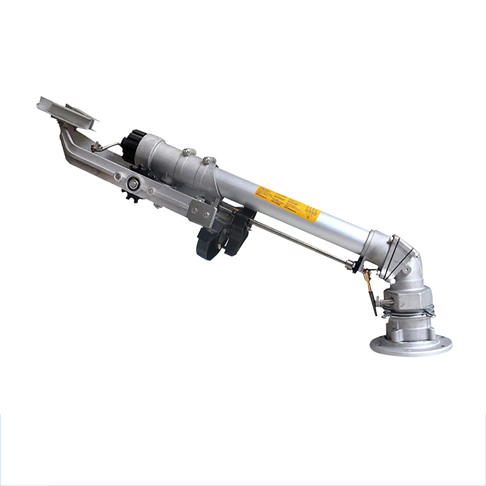 Pistola pulverizadora de riego, rotación multidireccional de 360°, elevación ajustable de 22°-44°, diseño de brazo basculante vertical para soluciones de riego de suelo de gran área