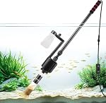 AQQA Aquarium Gravel Cleaner Siphon Kit,6 in 1 Electric Automatic Removable Vacuum Water Changer,Multifunction Wash Sand Suck The Stool Filter 110V/ 20W 320GPH (20W 320GPH)