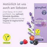 Melatonin Spray Beere - Premium: 5-fach höher dosiert* für 220 Tage + Passionsblume, Baldrian, Melisse, Lavendel, Vitamin B6 & B1 - Sleep Spray ohne Alkohol, Zuckerfrei und Vegan