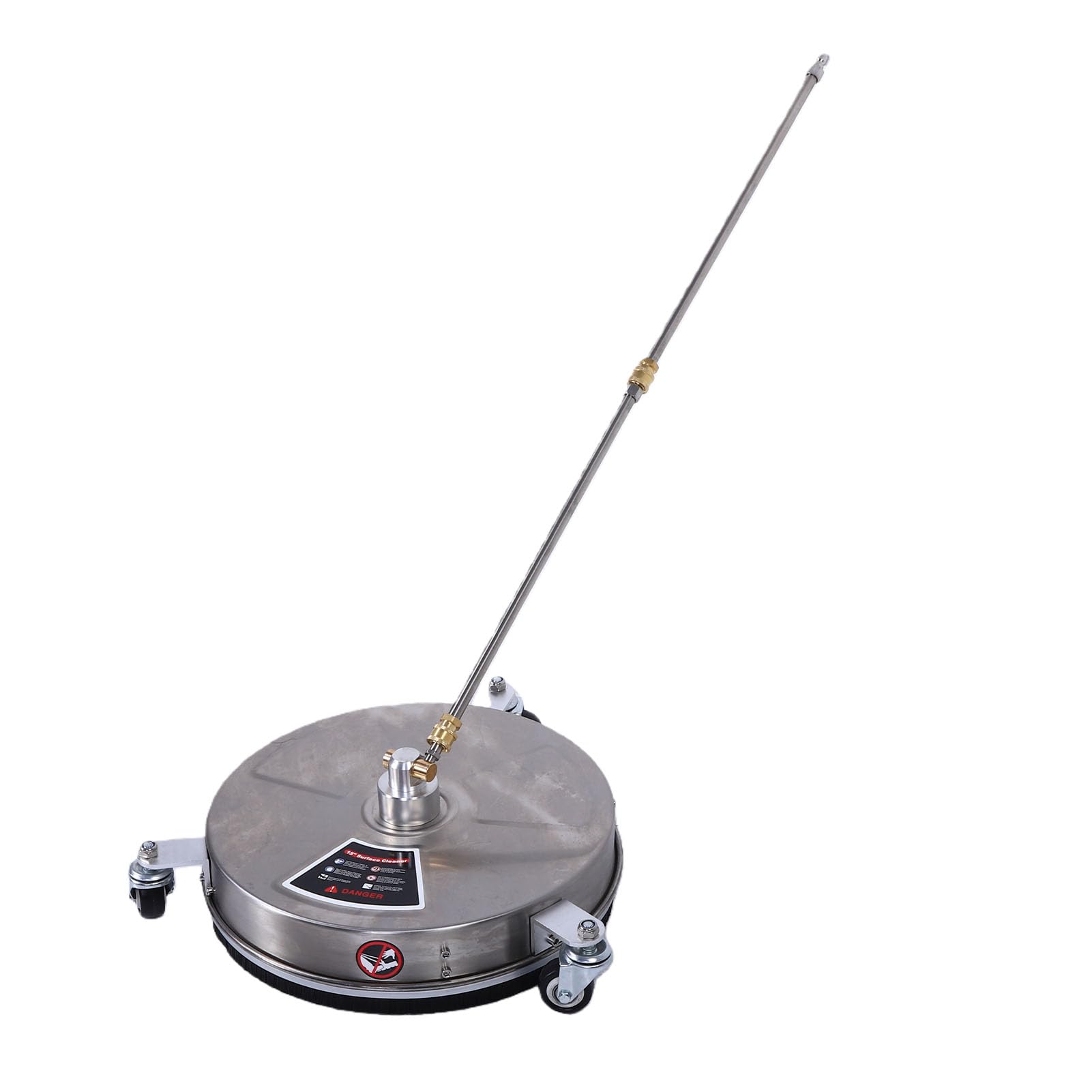 XUMIUZIY Limpiador de Superficies de Lavadora a Presión de 15 Pulgadas de Acero Inoxidable Duradero con Turbo Boost, Ideal para Eliminar Suciedad y Residuos