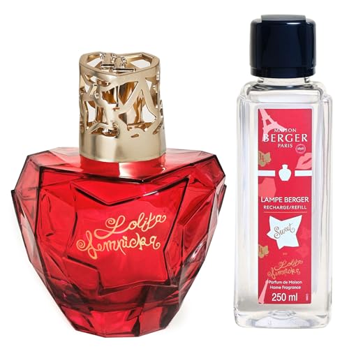 Maison Berger - Coffret Lampe Berger Lolita Lempicka - avec Recharge Parfum, Prête à l'emploi - Purifie et Parfume - Diffusion Fine, Homogène et Longue Durée (Rouge)