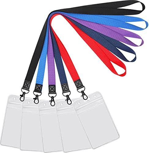 10 Pack Colorful Lanyards – 20.5 Inch Neck Straps For ID Badges, Keys, Phones & More