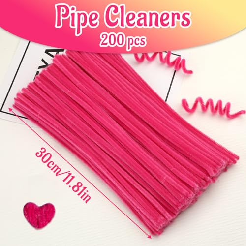 Image of Mnuizu 200Pcs Pipe Cleaners, Chenille Stems Pipe Cleaner Fuzzy Stick Craft