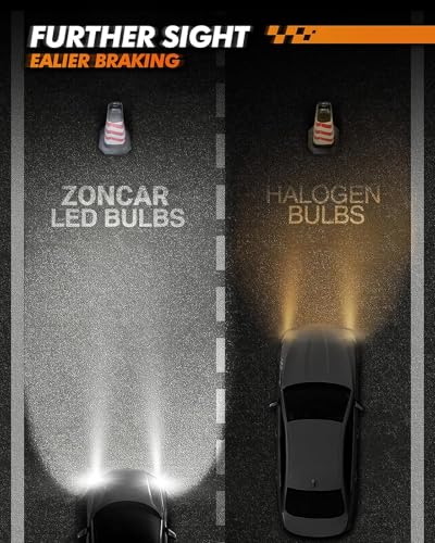 Image of 9005 H11 Bulbs, HB3 /9005 H8 /H9 /H16 /H11 Light with Plug and Play, 80,000LM, Non-polarity, Wider Driving Vision, Light Bulbs, Powersports Bulbs and Assemblies, Pack of 4