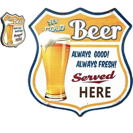 Plaque en métal bière Monde Féérique habillage mur vide bar