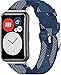 Produktbild Chainfo kompatibel mit Huawei Watch Fit/Huawei Fit Nylon Uhrenarmband Ersatz Riemen Bänder Armband Smartwatch (Pattern 7)