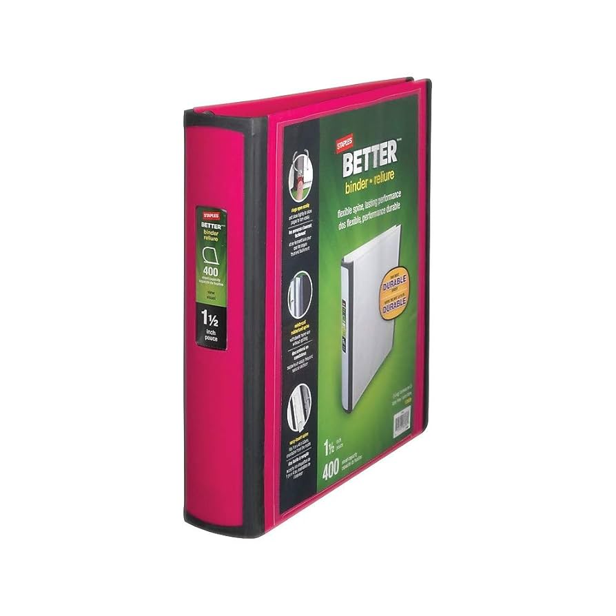 [新品未開封]RIM 理芽 NEW ROMANCER ,CHOCOLATE Amazon.com : Staples 651746 1.5-Inch 3-Ring Better Binder