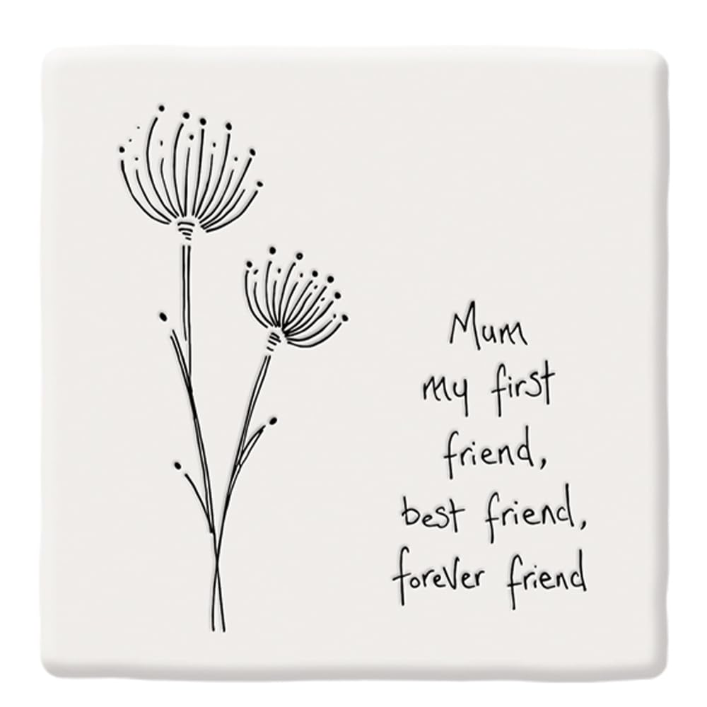 That's Crackers Multicolor Mum - My First, Best & Forever Friend | Porcelain Coaster | Little Gift
