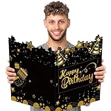 AIBAOBAO XXL Geburtstagskarte Mann Frau Groß 63x40cm Geburtstagskarten mit Umschlag Geburtstag Karte Lustig Happy Birthday Card Grußkarten Gästeposter Glückwunschkarte Kreative Geburtstagsgeschenk