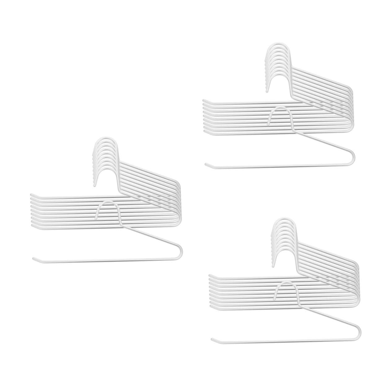 Cabilock 3 Series Organizador De Pantalones De Aluminio De Perchas Antideslizantes Y Espacio Optimizado para Armarios Diseño Abierto Resistente Y Versátil para Colgar Pantalones 10 Piezas*3