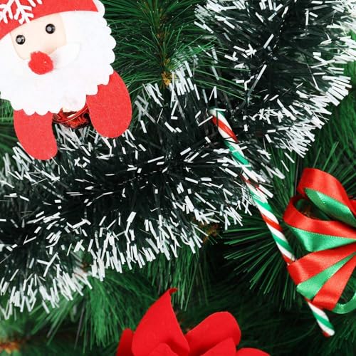 Image of Pack of 2 Snow Garland for Christmas Tree Decoration Ornaments Tinsel Snow Garlands for Xmas Home - Christmas Decorations Items Home Office Railing Decoc - (6 Ft Length) | PoPo Toys 